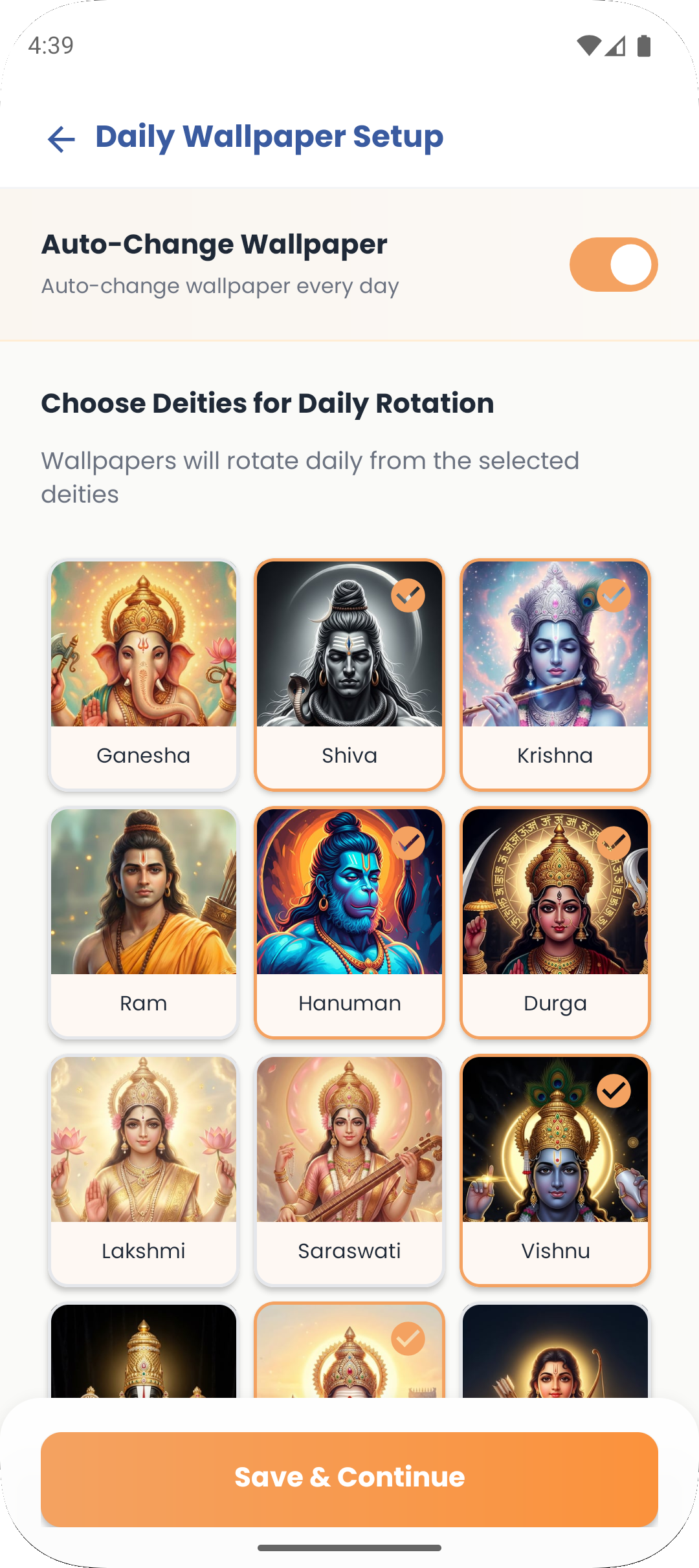 Devotional Wallpapers Android app daily auto wallpaper rotation settings
